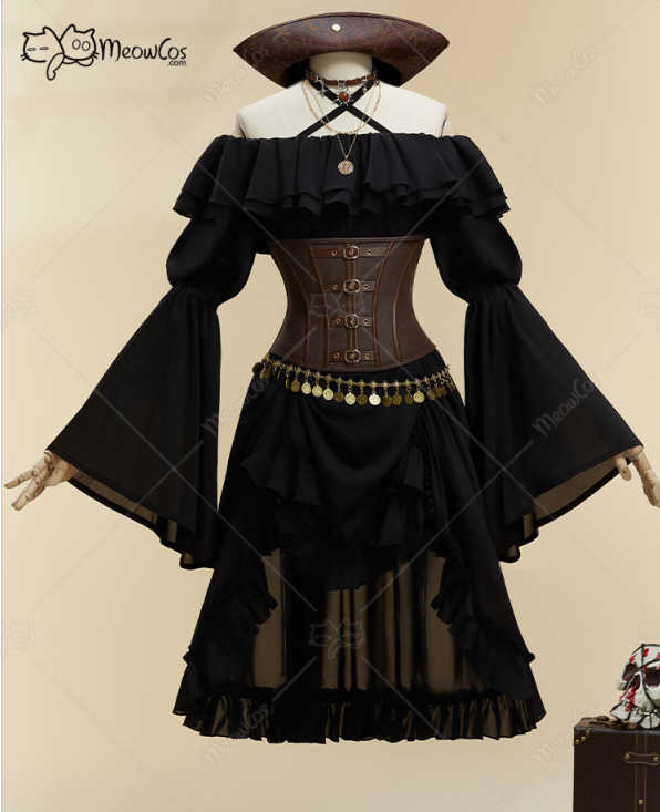 Corset Top Boned - فستان MOBBUNNY للسيدات على طراز القراصنة