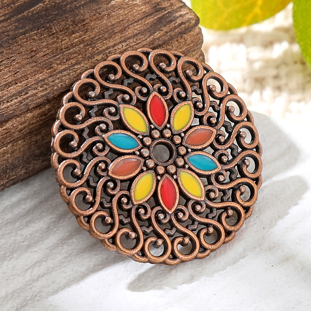 Women'S Fashion Earrings - قلادات وتعليقات دائرية من النحاس البرونزي