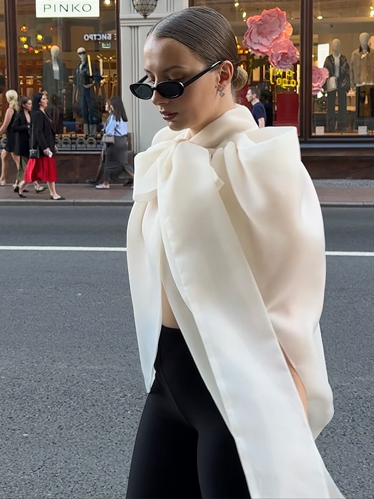 توب نسائي عصري بدون أكمام بياق - مراجعة Wrap Blouse Chiffon وسعره