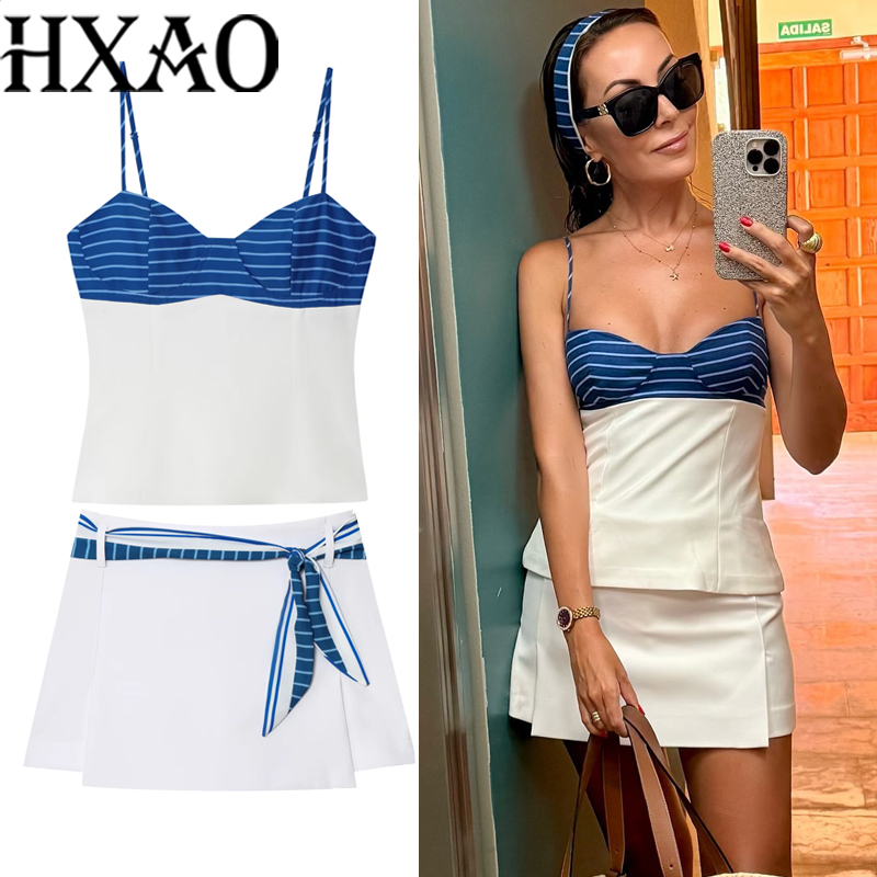 HXAO القوس شريط المرأة تنورة م - مراجعة Corset Top Boned وسعره