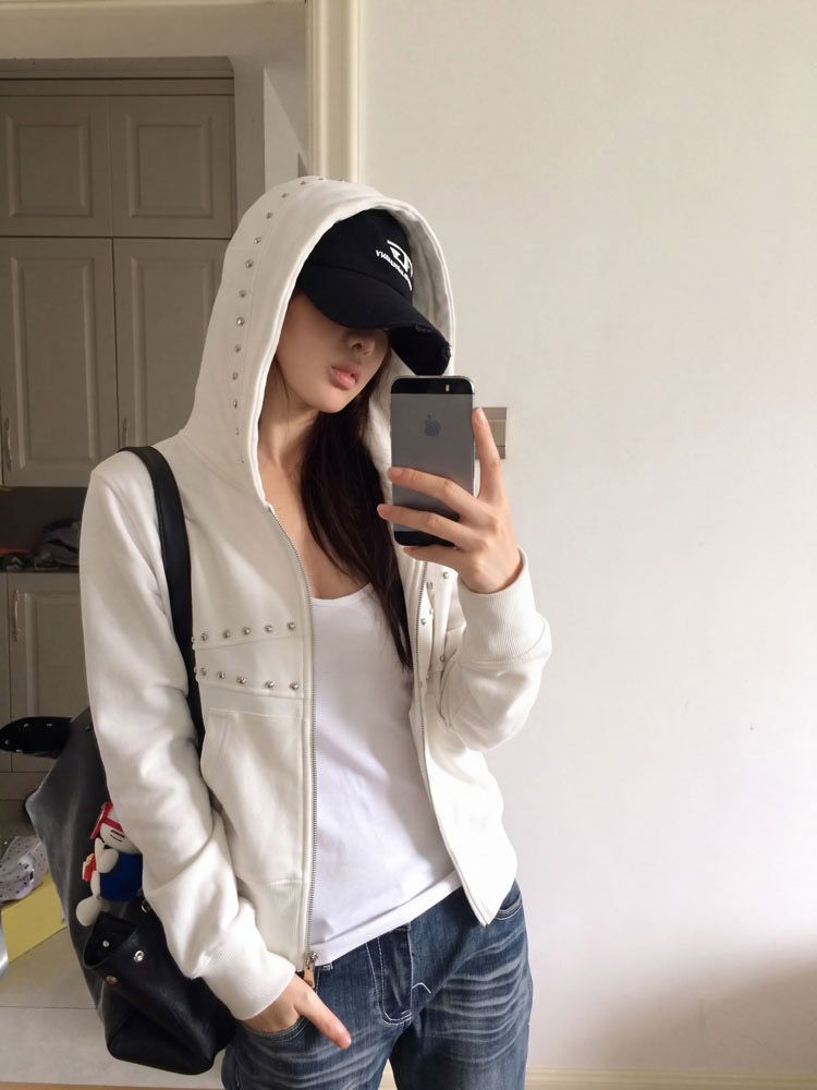 هودي نسائي مزود بمسامير ودبابي - مراجعة Women'S Fashion Zip Up Hoodies وسعره