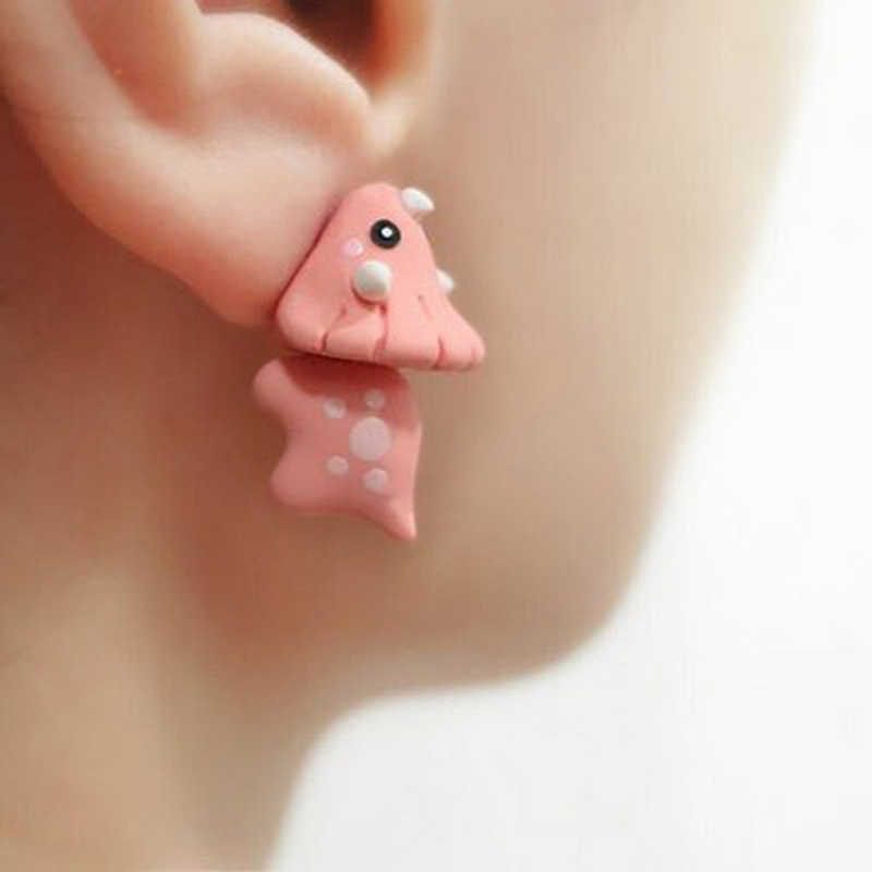 زوج واحد من الأقراط الكرتونية  - مراجعة Women'S Fashion Earrings وسعره
