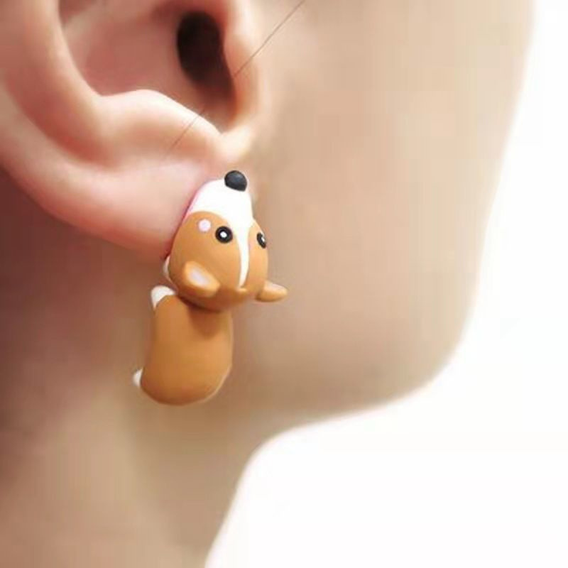 زوج واحد من الأقراط الكرتونية  - مراجعة Women'S Fashion Earrings وسعره