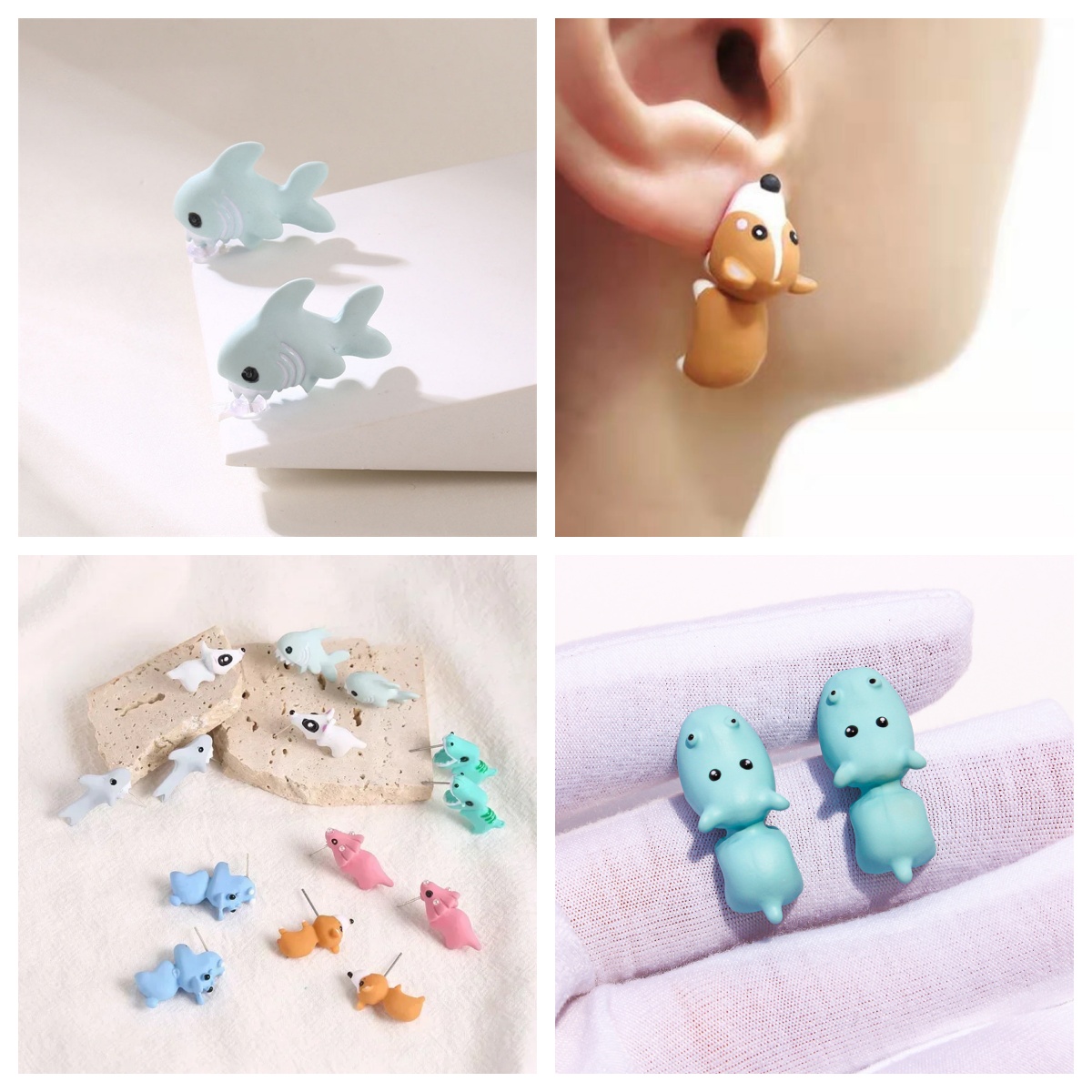 أقراط من الراتنج على شكل حيوان - مراجعة Women'S Fashion Earrings وسعره