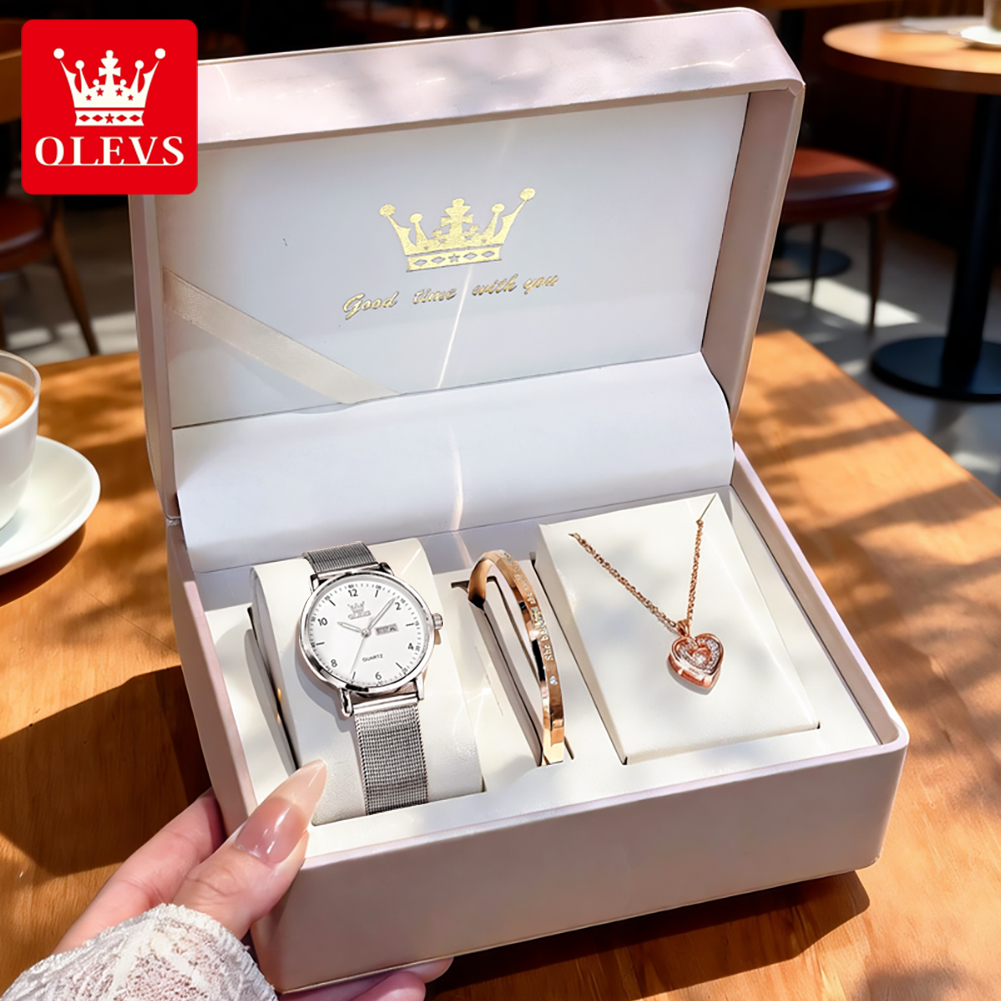 ساعات OLEVS 2996 النسائية الأص - مراجعة Women'S Fashion Line وسعره