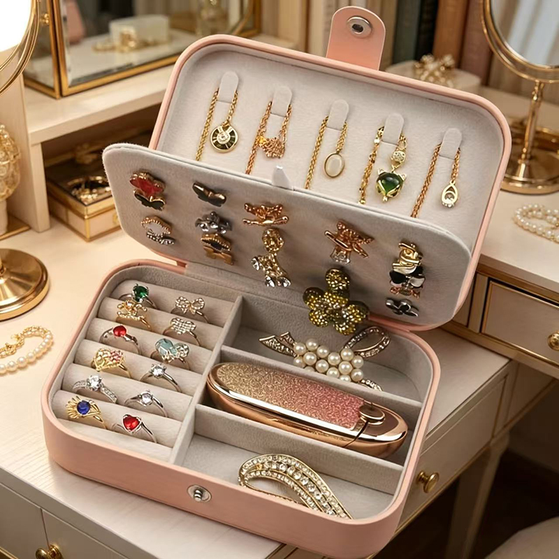 صندوق مجوهرات محمول مخصص وشخصي - مراجعة Women'S Fashion Earrings وسعره