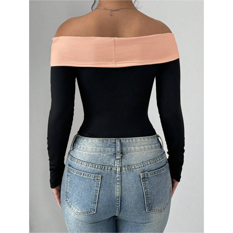 بودي سوت مزين بعقدة على شكل في - مراجعة Women Fashion Wear وسعره
